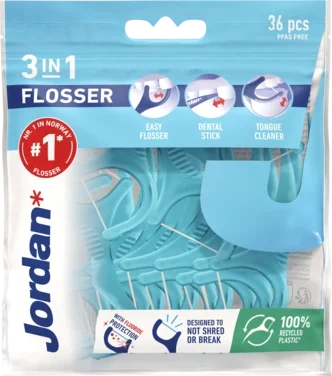 Jordan Flosser 3-In-1 m/Fluor 36stk