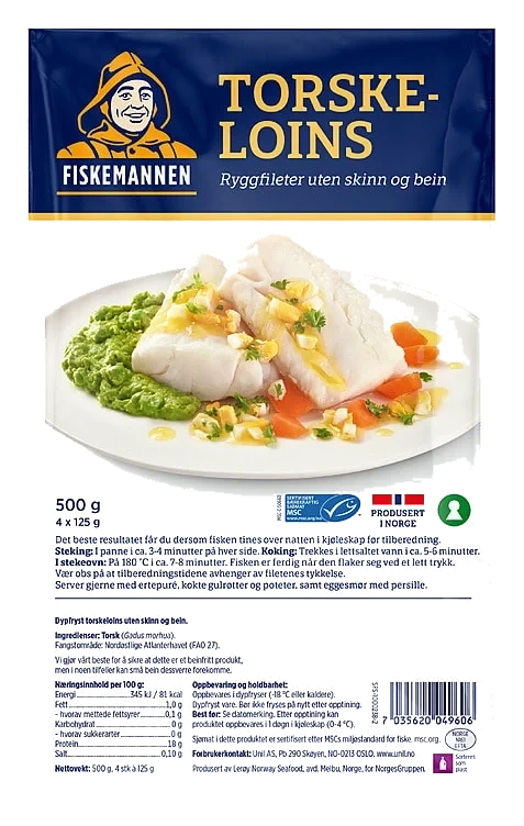 Torskeloins 500g Fiskemannen