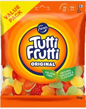 Fazer Tutti Frutti Original Godteri Value Pack 500g