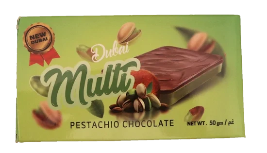Pistasj Sjokolade Dubai Multi 50g