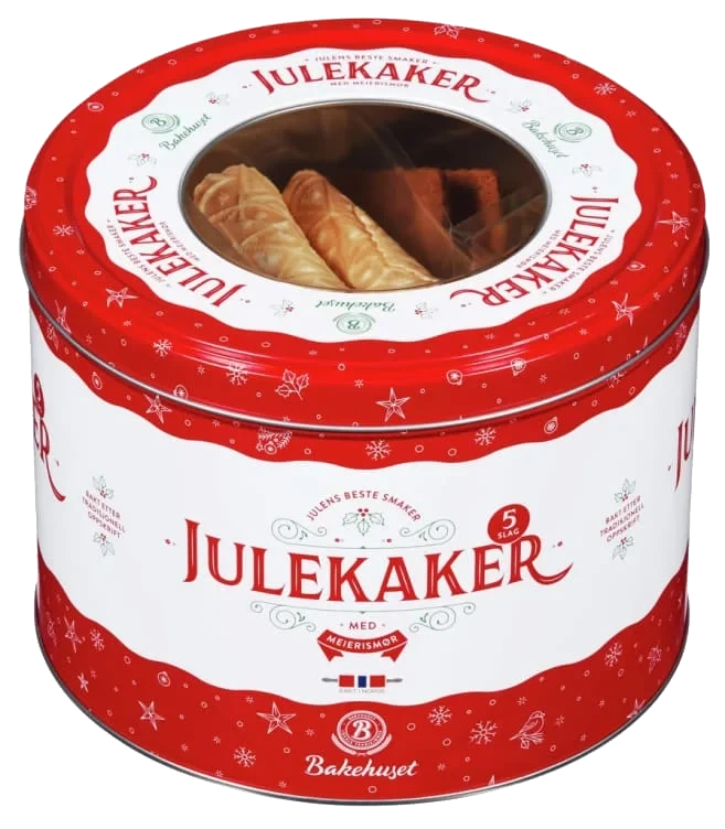 Julekakeboks 5slag 550g Bakehuset