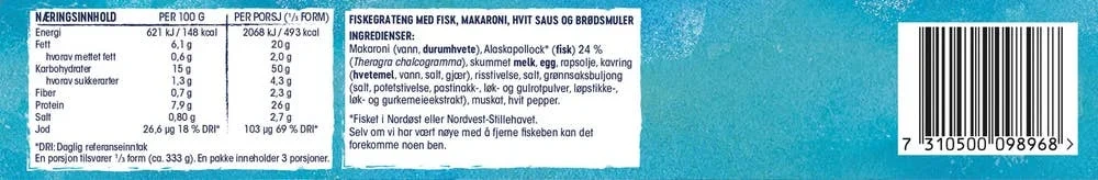 Familiens fiskegrateng