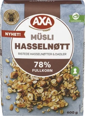 Müsli Hasselnøtt 600g Axa