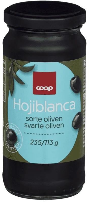 Coop Oliven Uten Stein Sort 235g