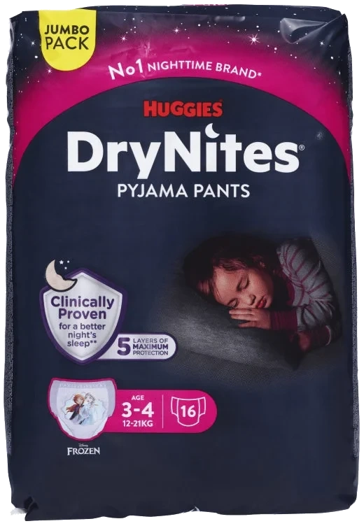 Nattbleie Jente 3-4 16stk Huggies