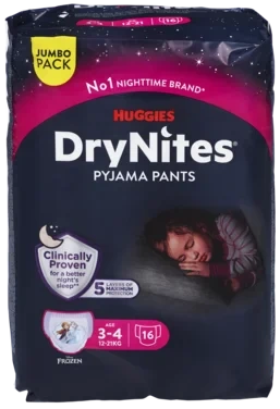 Nattbleie Jente 3-4 16stk Huggies