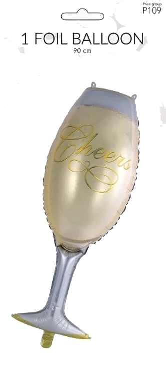 Folieballong 90cm Champagneglass