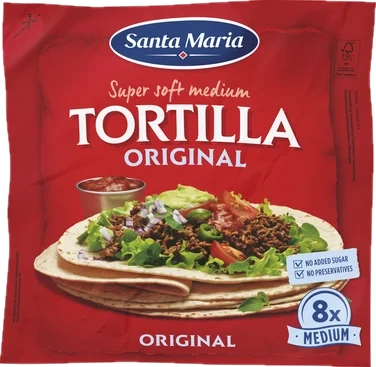 Tex Mex Tortilla Original Medium (8-pack) 320g Santa Maria