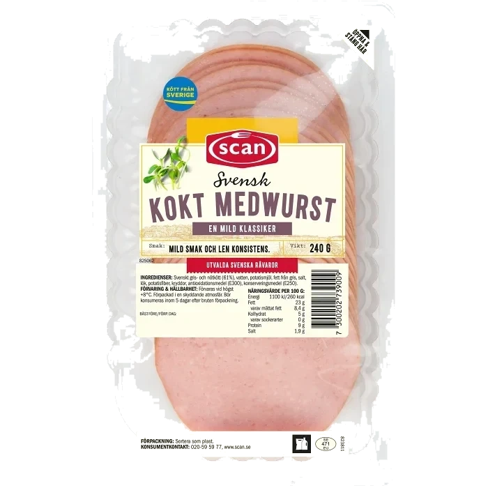 Medwurst Kokt 240g Scan