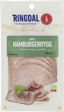 Hamburgerrygg 100g i Skiver Ringdal
