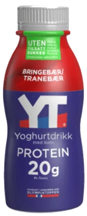 Yt Protein Drikk Bringebær/Tranebær 300g Tine