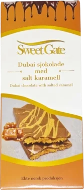 Dubai Sjokolade med Salt Karamell 80g X 24stk