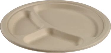 Tallerken Fiber Abena Gastro 26cm Natur Bagasse 3-roms