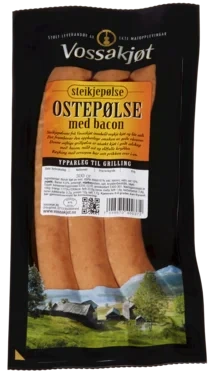 Ostepølse med Bacon 300g Vossakjøt