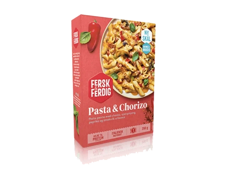 Pasta m/Chorizo &Pesto 350g Fersk&Ferdig