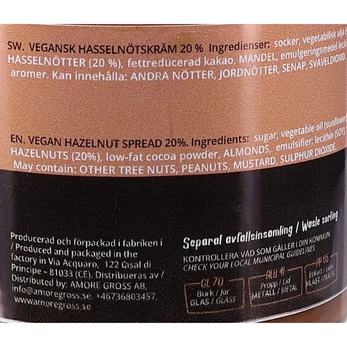 Nocciola Hasselnötskräm
