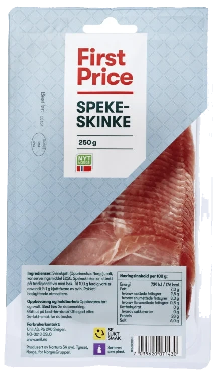 Spekeskinke 250g First Price