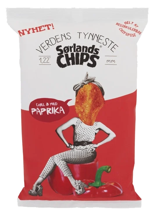 Sørlandschips Chill&Mild Paprika 250g