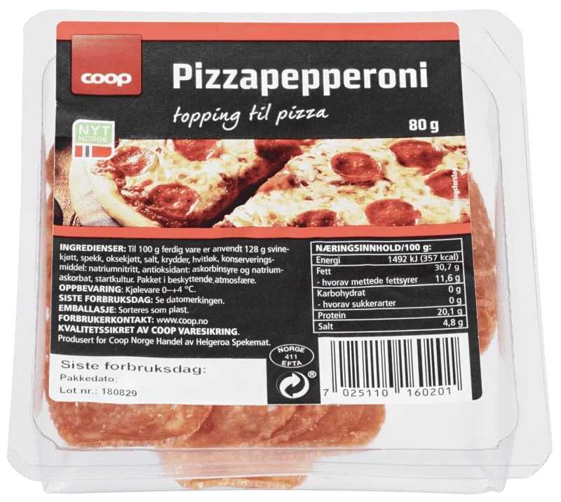 Coop Pizzapepperonitopping 80g