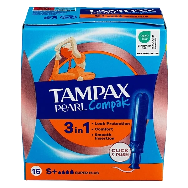 Tampong Compak Pearl Super Plus 18stk Tampax