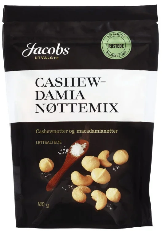 Cashewdamia Nøttemix 180g Jacobs Utvalgte