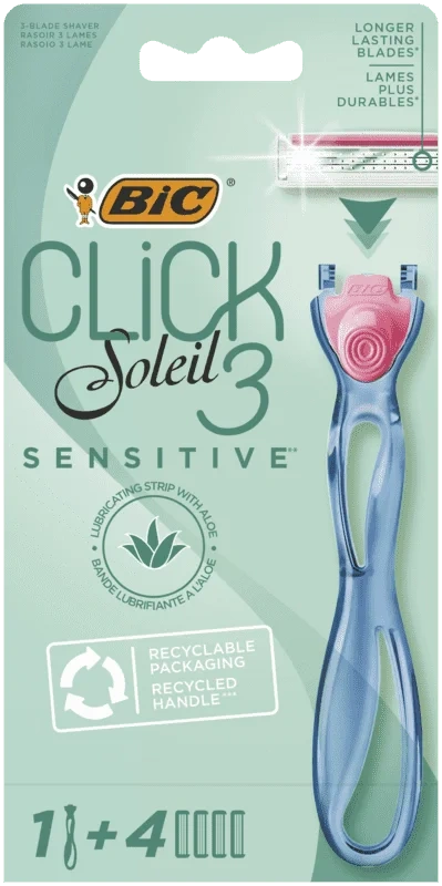 Bic Click Soleil 3 Sensitive-barberhøvler For Kvinner