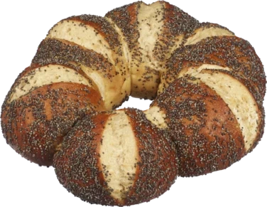 3202 Soft Pretzel Crown Poppy Seeds Vegetarisk Valmuefrø,