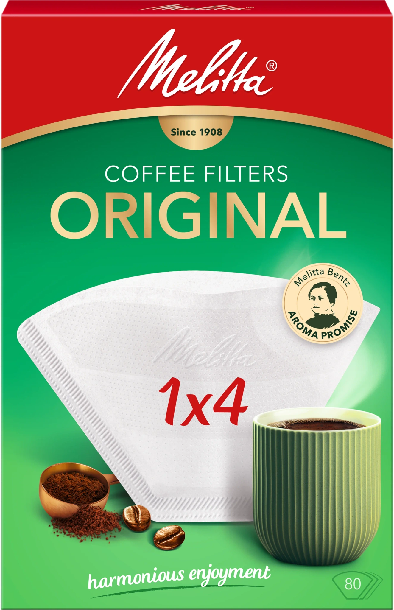 Kaffefilter Vit 1x4 80-pack