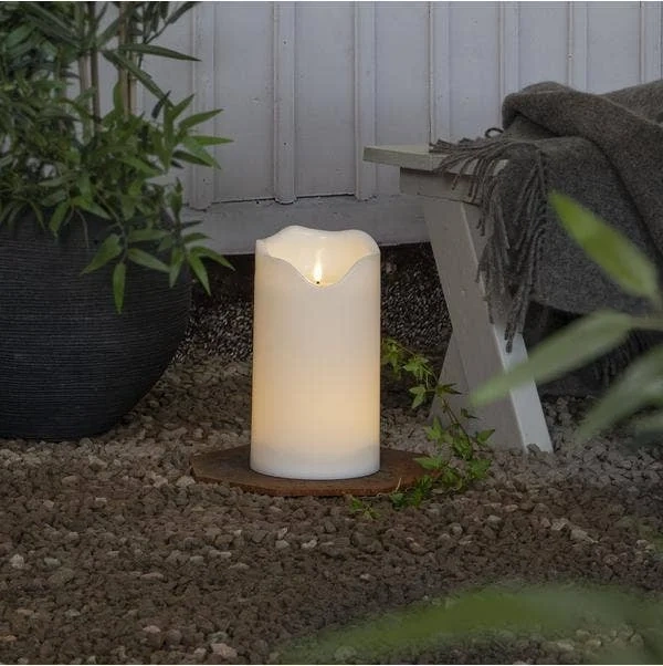 LED Blockljus Flamme Grand 16x30cm