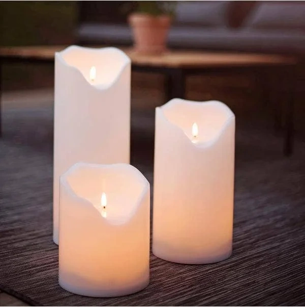 LED Blockljus Flamme Grand 16x30cm