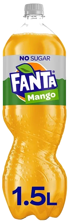 Fanta Mango u/Sukker 1,5l flaske