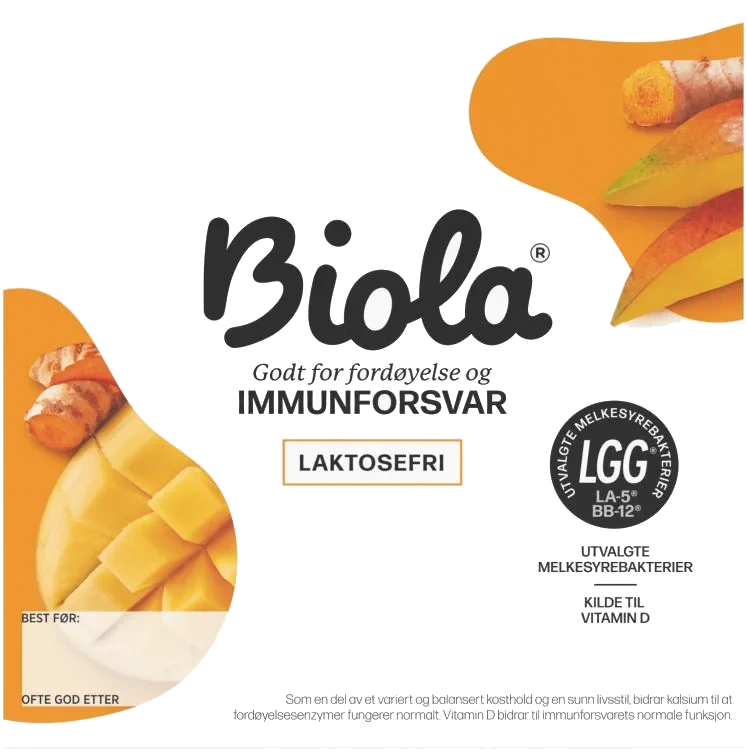 Biola Yoghurt Mango/Gurkemeie 4x125g Tine