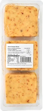 Engelsk Cheddar Skivet M/chili 1kg Extons