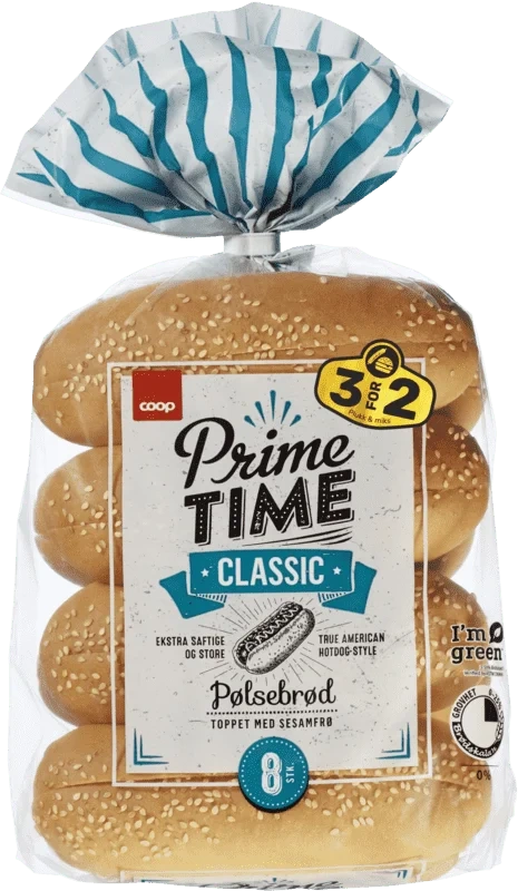 Coop Prime Time Pølsebrød 400g