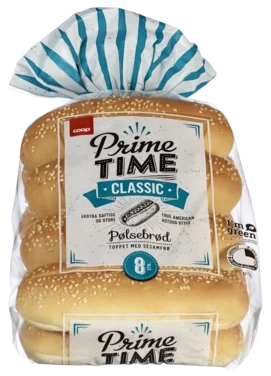 Coop Prime Time Pølsebrød 400g