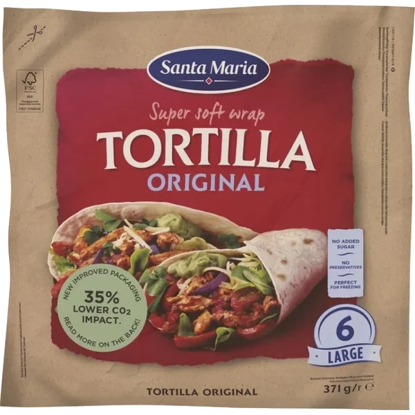 Tortilla Original Large (6-pack) 371g Santa Maria
