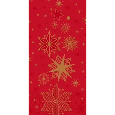 Serviett 3l40cm 1/8hbr Stargazing Red