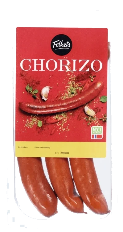 Chorizo 80% 270g Folkets