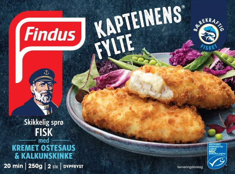 Kapteinens Fylte™ Kremet Ostesaus og Kalkunskinke