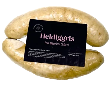 Heldiggris Julepølse av Frilandsgris 300g