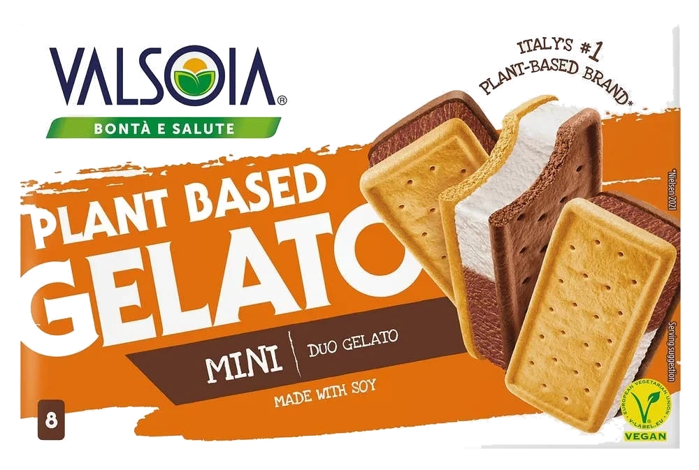 Vegansk gelato sandwich