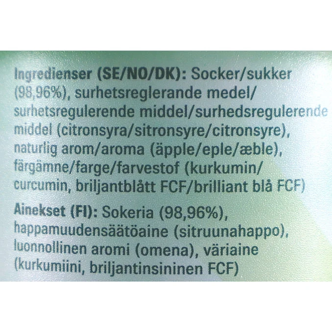 Sockervadd Surt Äpple