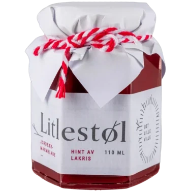 Jordbærmarmelade med Hint av Lakris Litlestøl 110ml