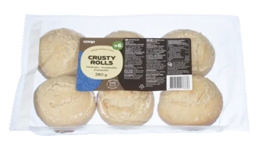 Stoneovenbaked French crusty rolls 6 pack