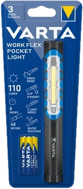 Work Flex Arbeidslykt i Lommeformat Inkl 3 X Aaa Batterier