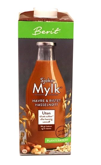Sjoko-Mylk Havre/Ristet Hasselnøtt 1l