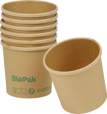 Skål Ronda Kort Papp/pla Brun 360ml