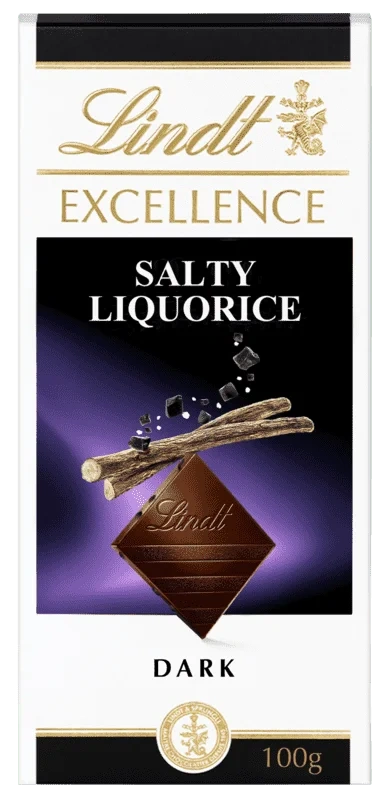 Lindt Excellence Salty Liquorice 100g