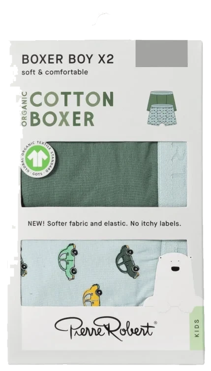 Boxer Cotton Boy Jadegreen-Skyblue 110-116