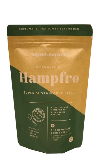 Hampfrø Avskallet 150g Supernature